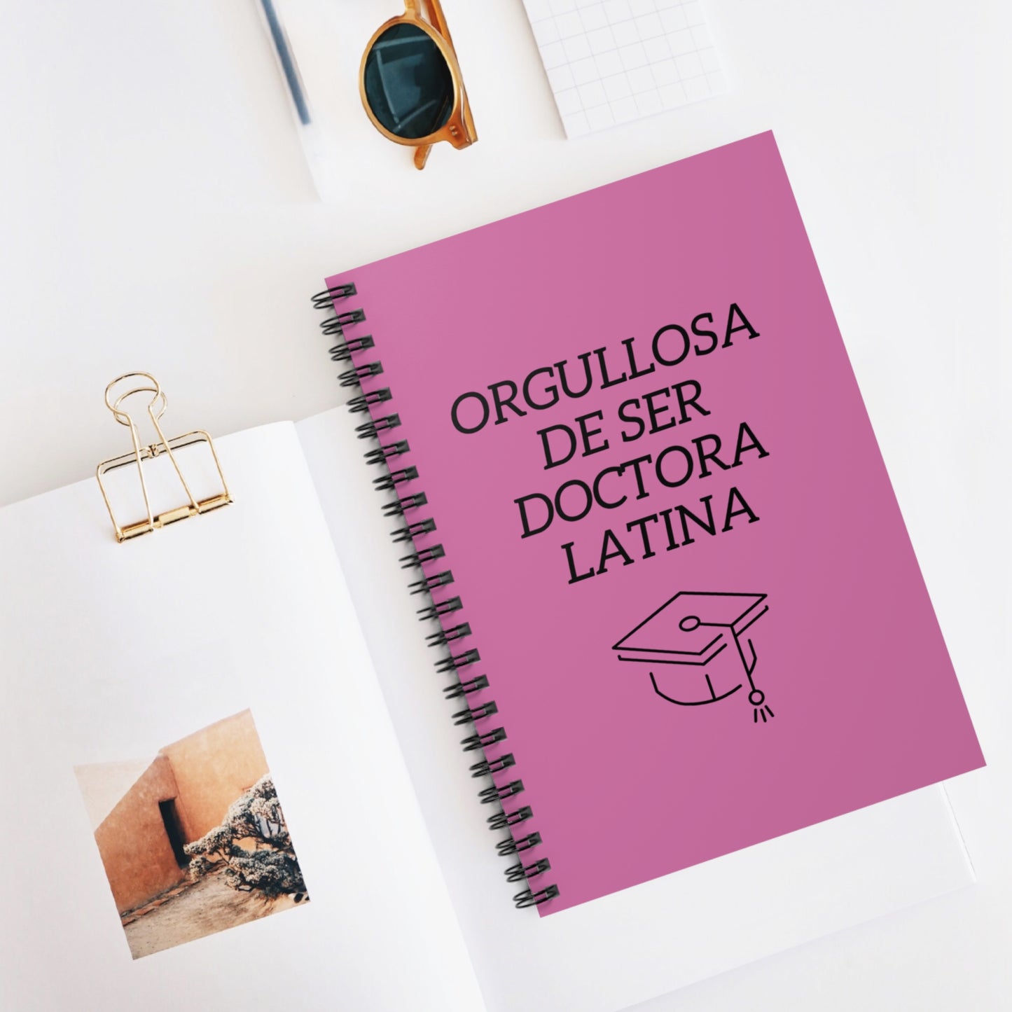 Orgullosa de Ser Doctora Latina - Spiral Notebook (Pink)
