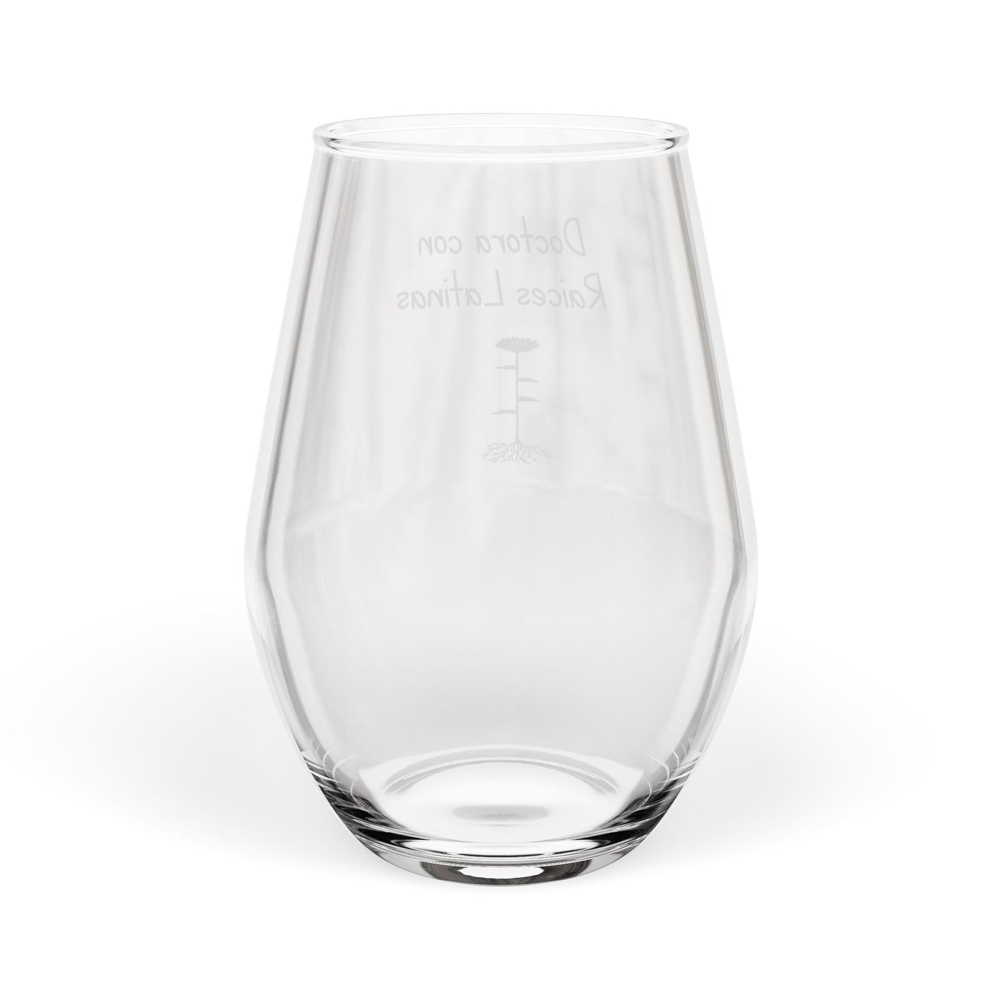 Stemless Wine Glass – "Doctoras (con) Raíces Latinas"