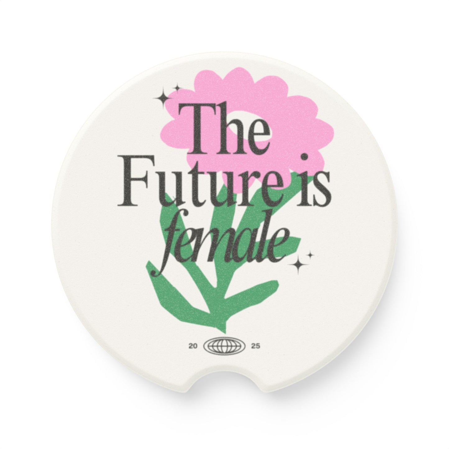 Soapstone Car Coaster – “The Future Is Female”