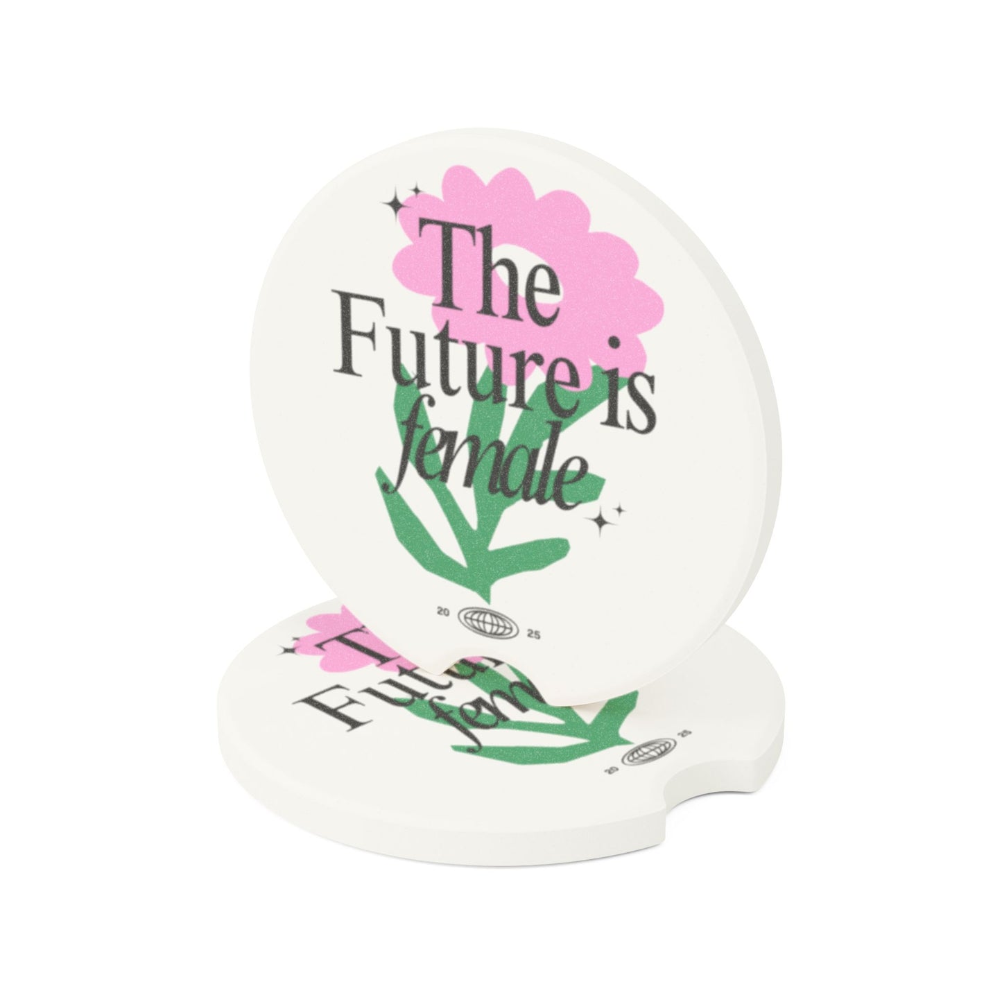 Soapstone Car Coaster – “The Future Is Female”