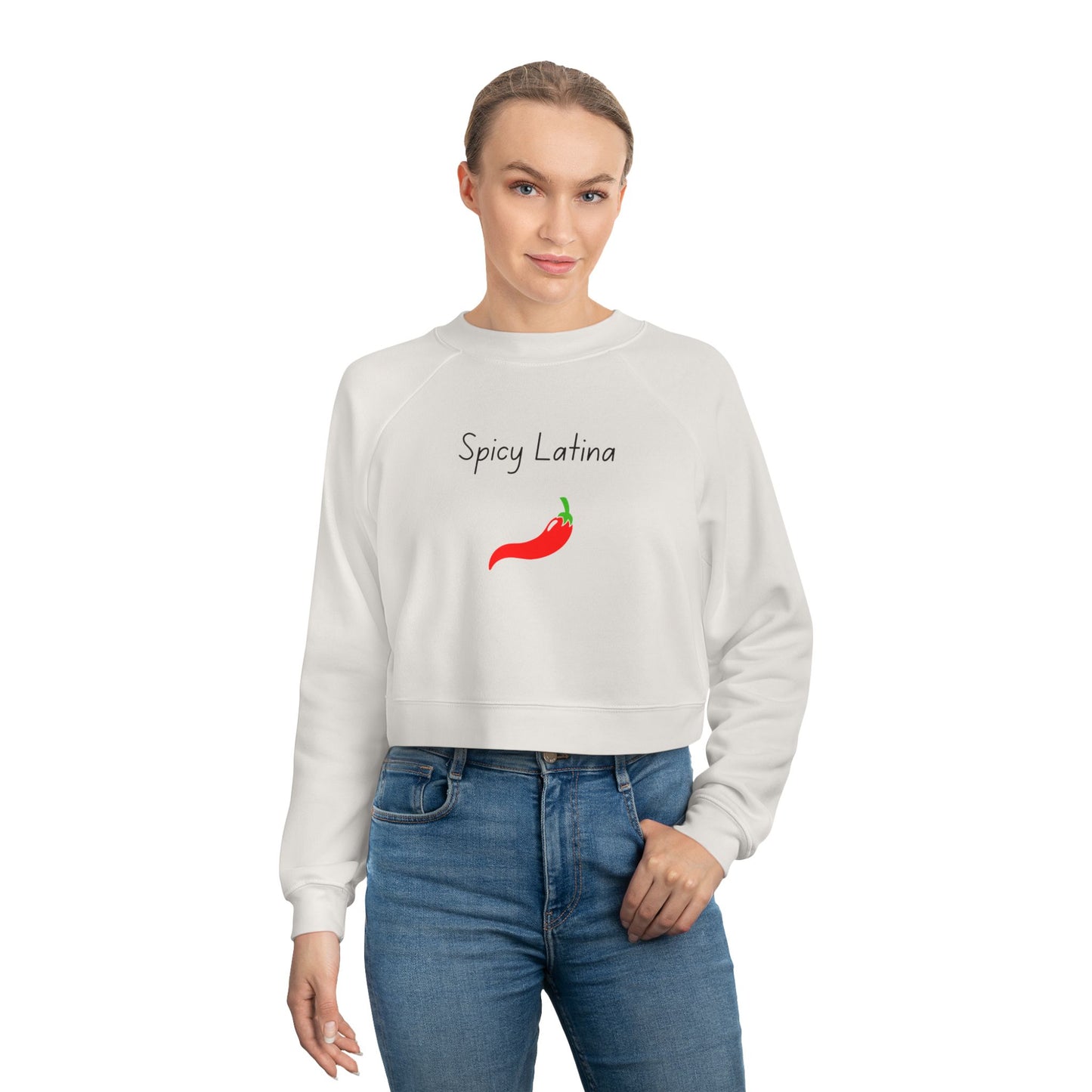 Spicy Latina Cropped Fleece Pullover