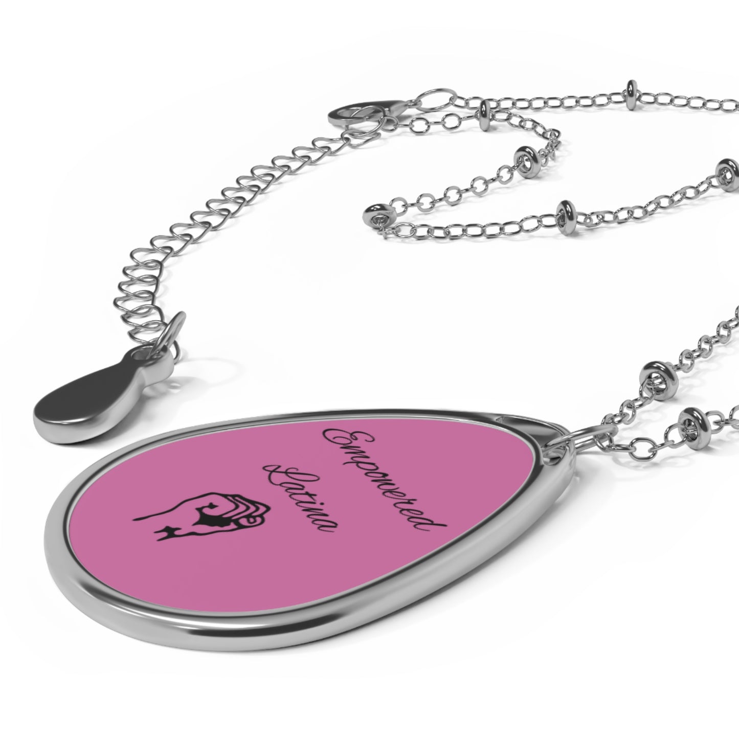 Empowered Latina Oval Necklace
