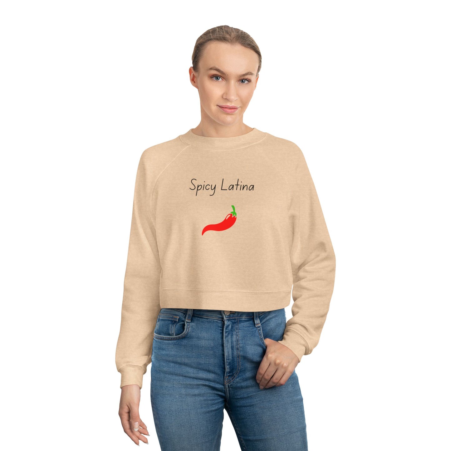 Spicy Latina Cropped Fleece Pullover