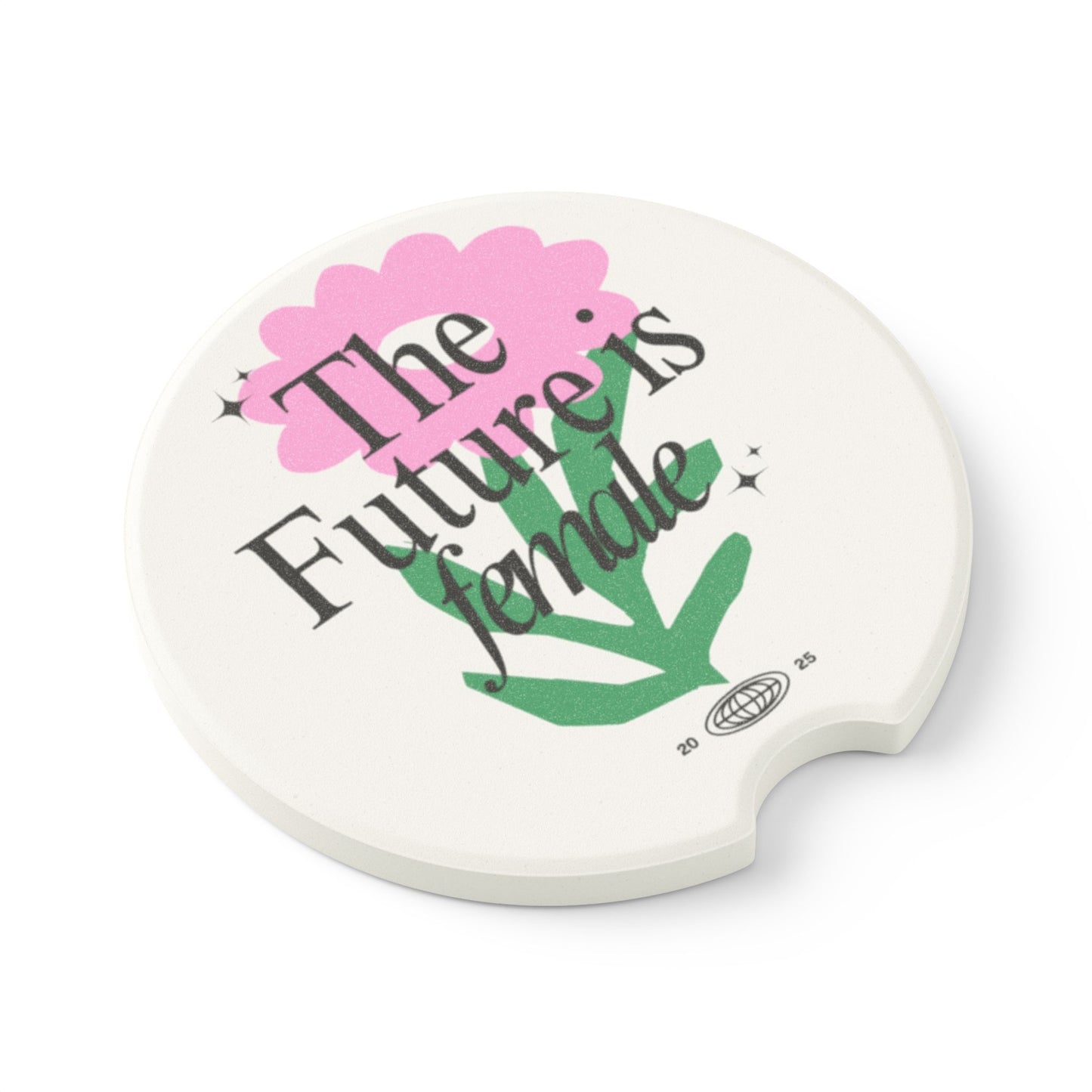 Soapstone Car Coaster – “The Future Is Female”