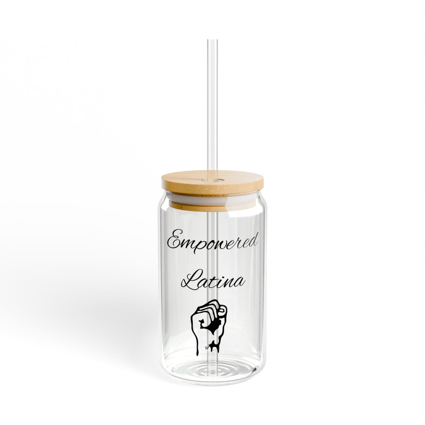 Empowered Latina Sipper Glass – 16oz Water Bottle
