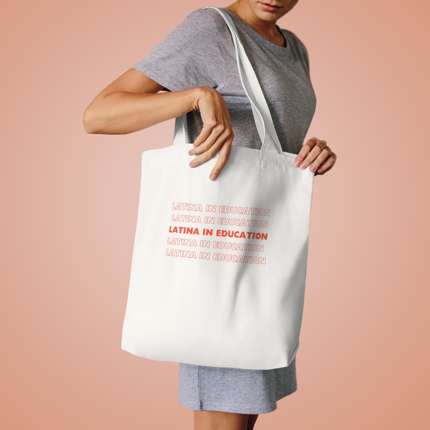 Empowerment Cotton Tote Bag | Latina in Education | Eco-Friendly Reusable Bag, Gift for Students, School Essentials, Hispanic Heritage