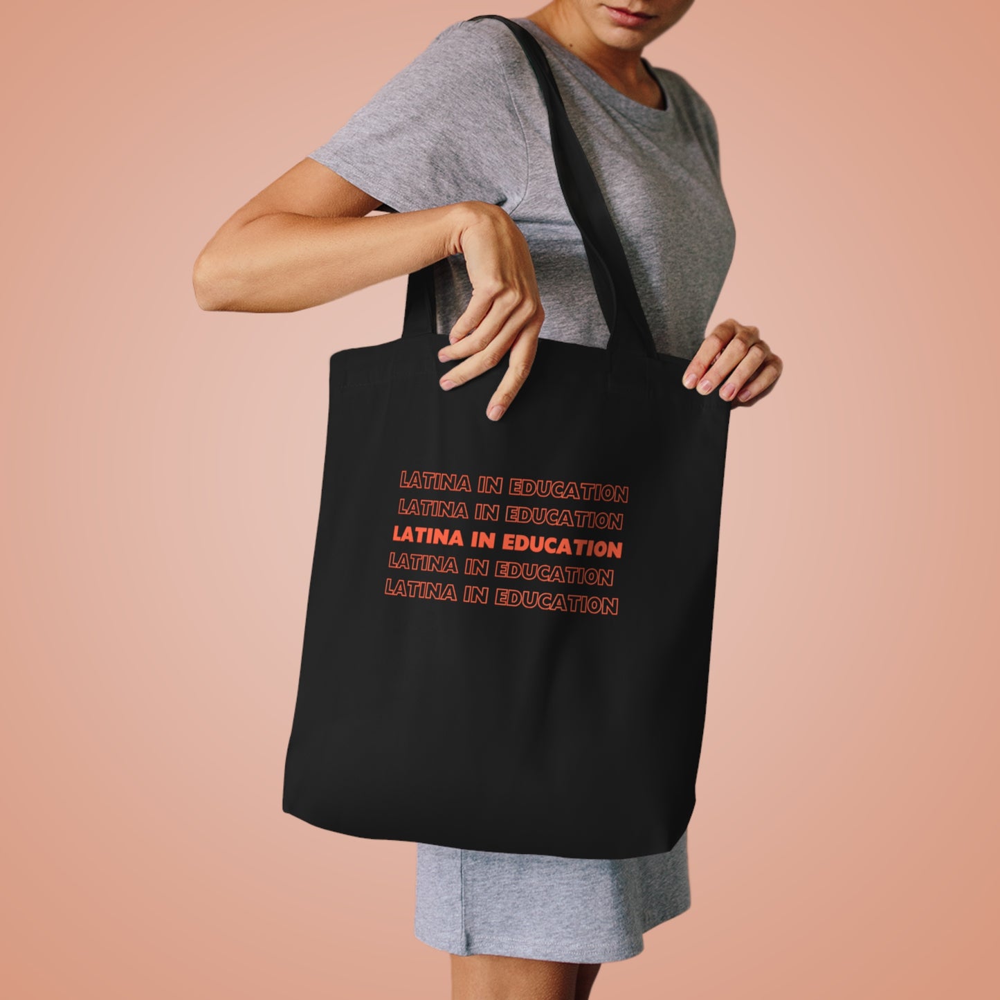 Empowerment Cotton Tote Bag | Latina in Education | Eco-Friendly Reusable Bag, Gift for Students, School Essentials, Hispanic Heritage