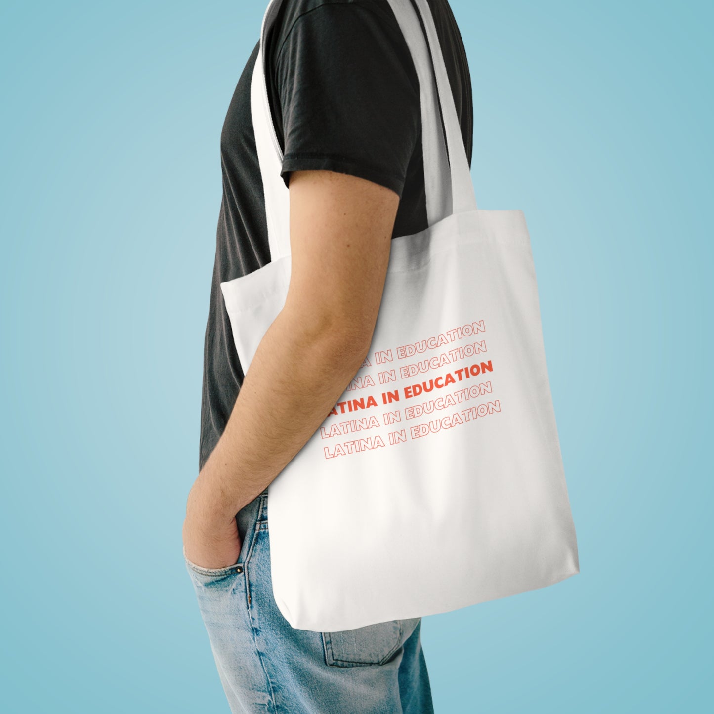 Empowerment Cotton Tote Bag | Latina in Education | Eco-Friendly Reusable Bag, Gift for Students, School Essentials, Hispanic Heritage