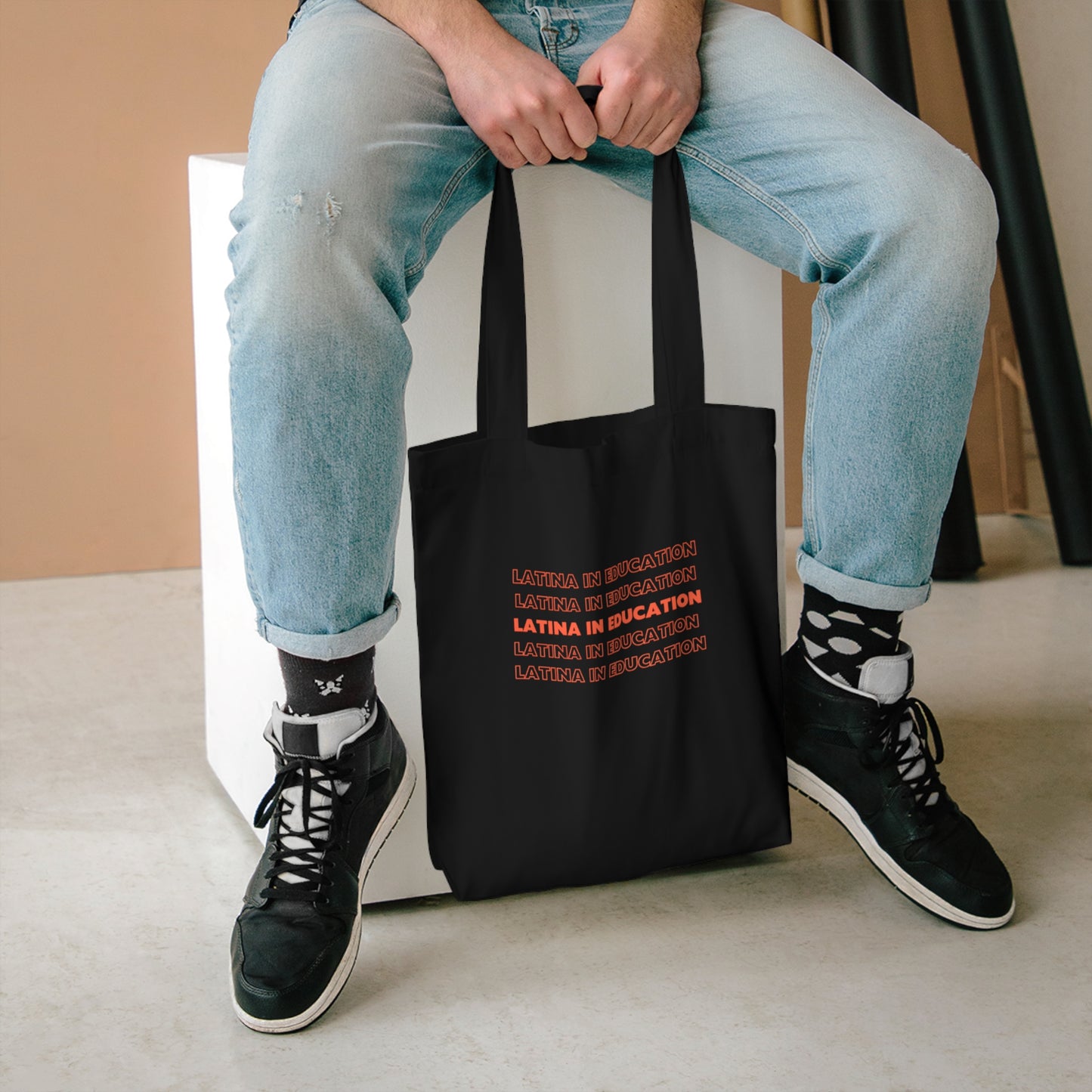 Empowerment Cotton Tote Bag | Latina in Education | Eco-Friendly Reusable Bag, Gift for Students, School Essentials, Hispanic Heritage