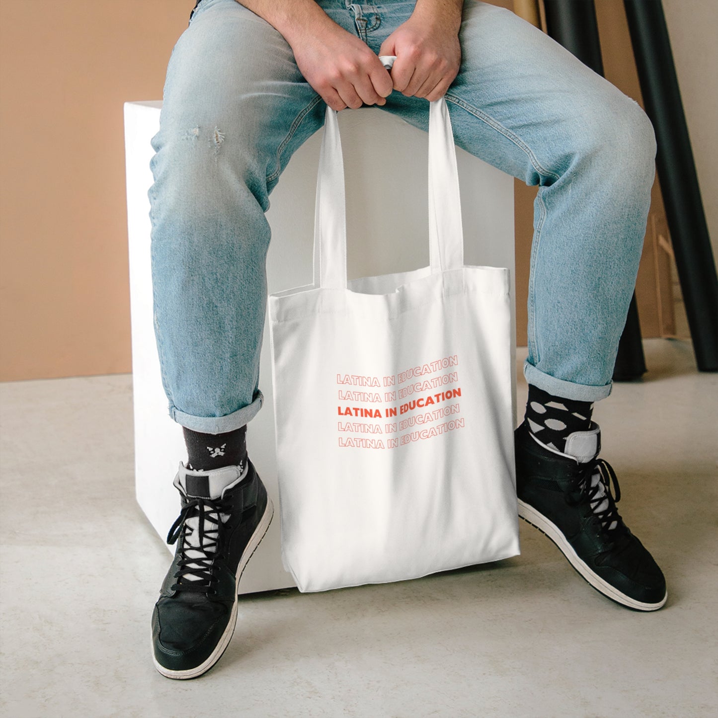 Empowerment Cotton Tote Bag | Latina in Education | Eco-Friendly Reusable Bag, Gift for Students, School Essentials, Hispanic Heritage